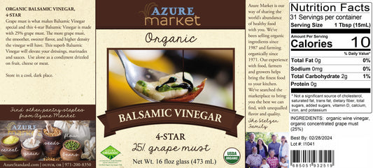 @Vinegar, Balsamic, 4 Star, Organic
