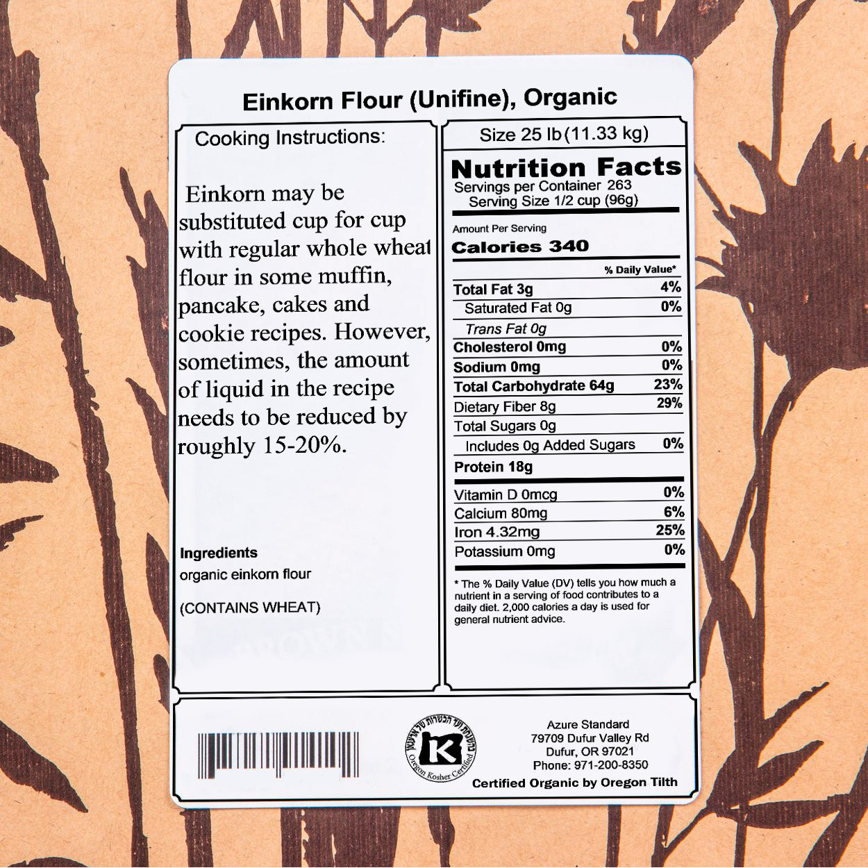 Einkorn Flour (Unifine), Organic