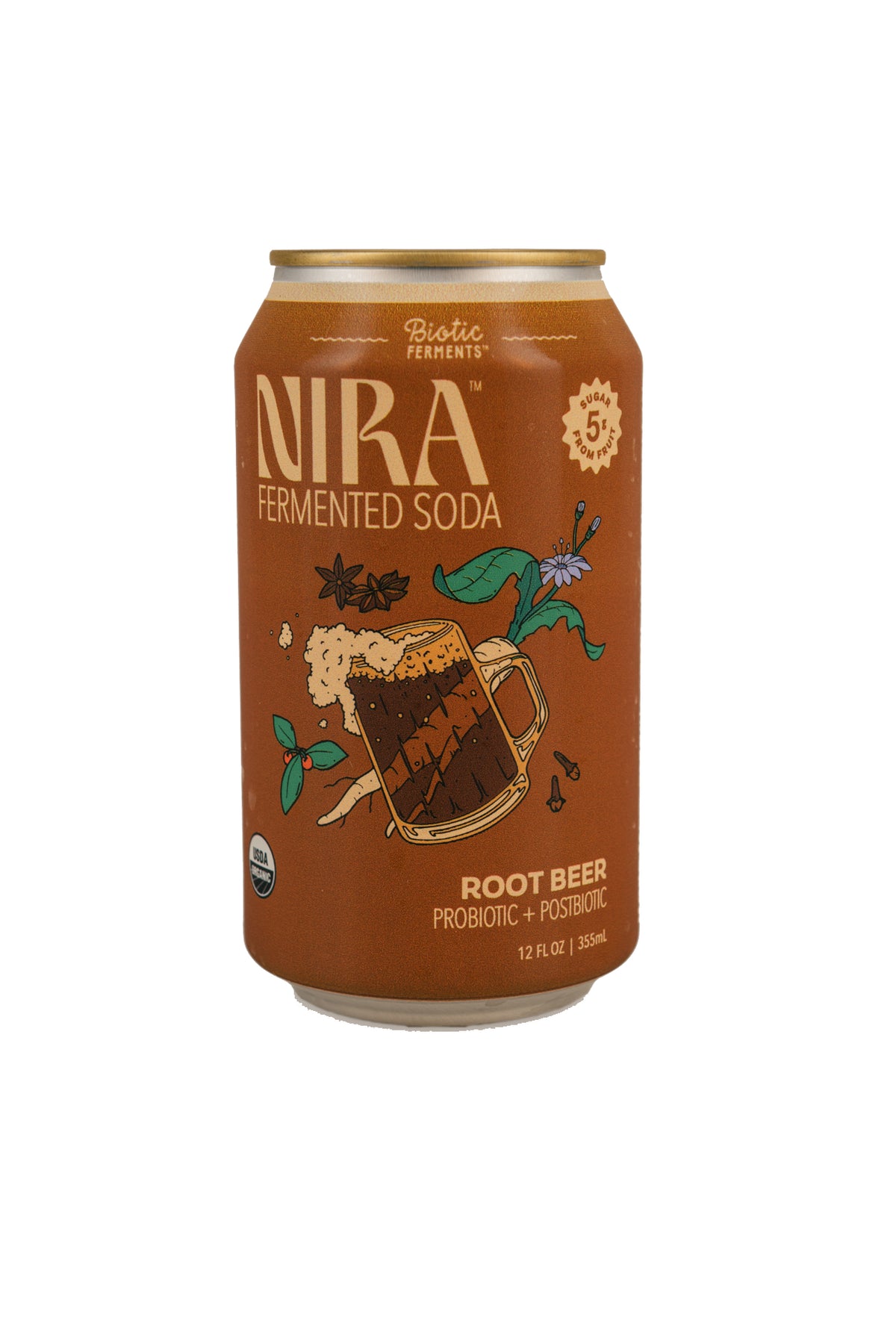 Nira Fermented Soda, Root Beer, Organic