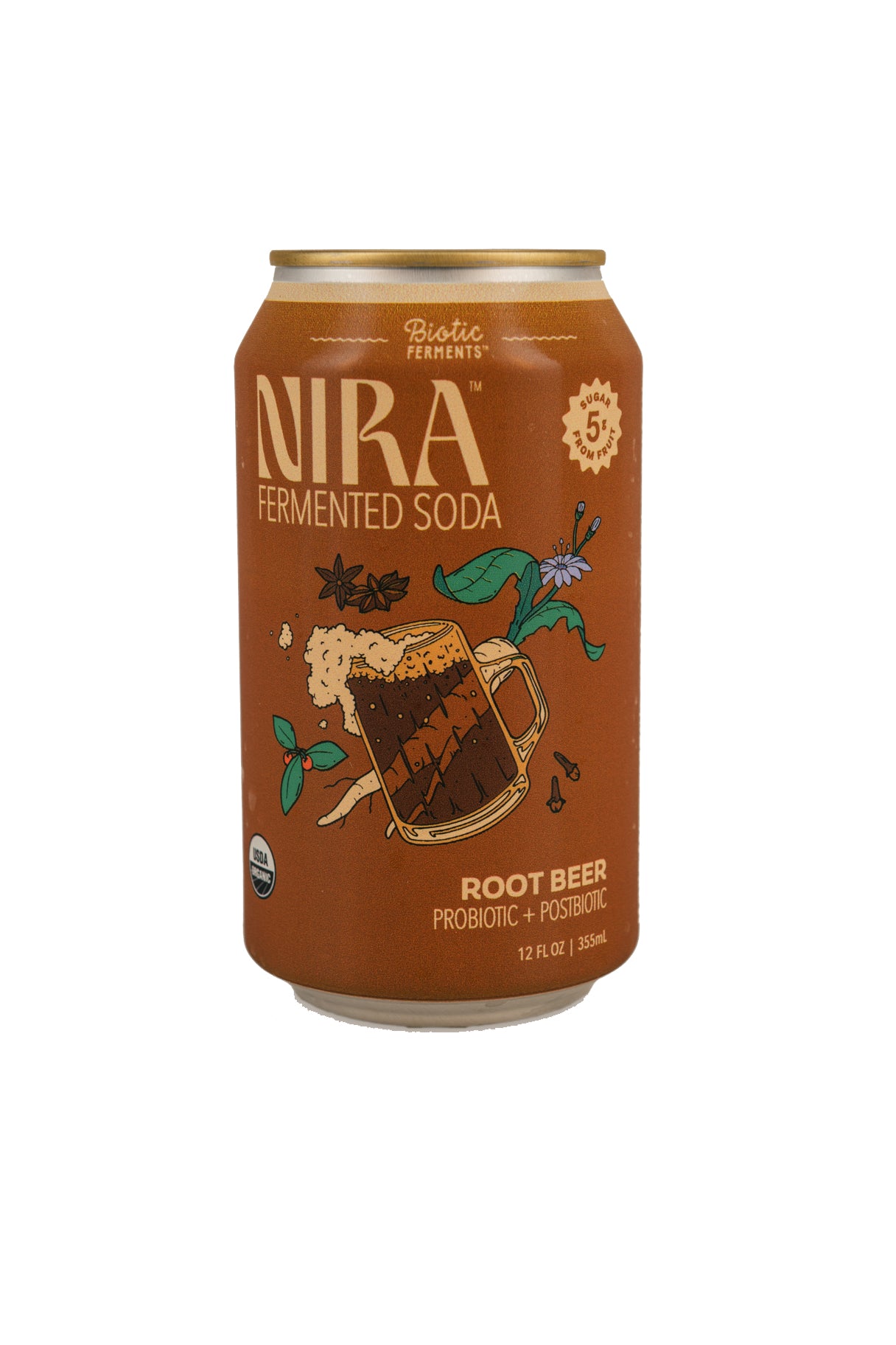 Nira Fermented Soda, Root Beer, Organic