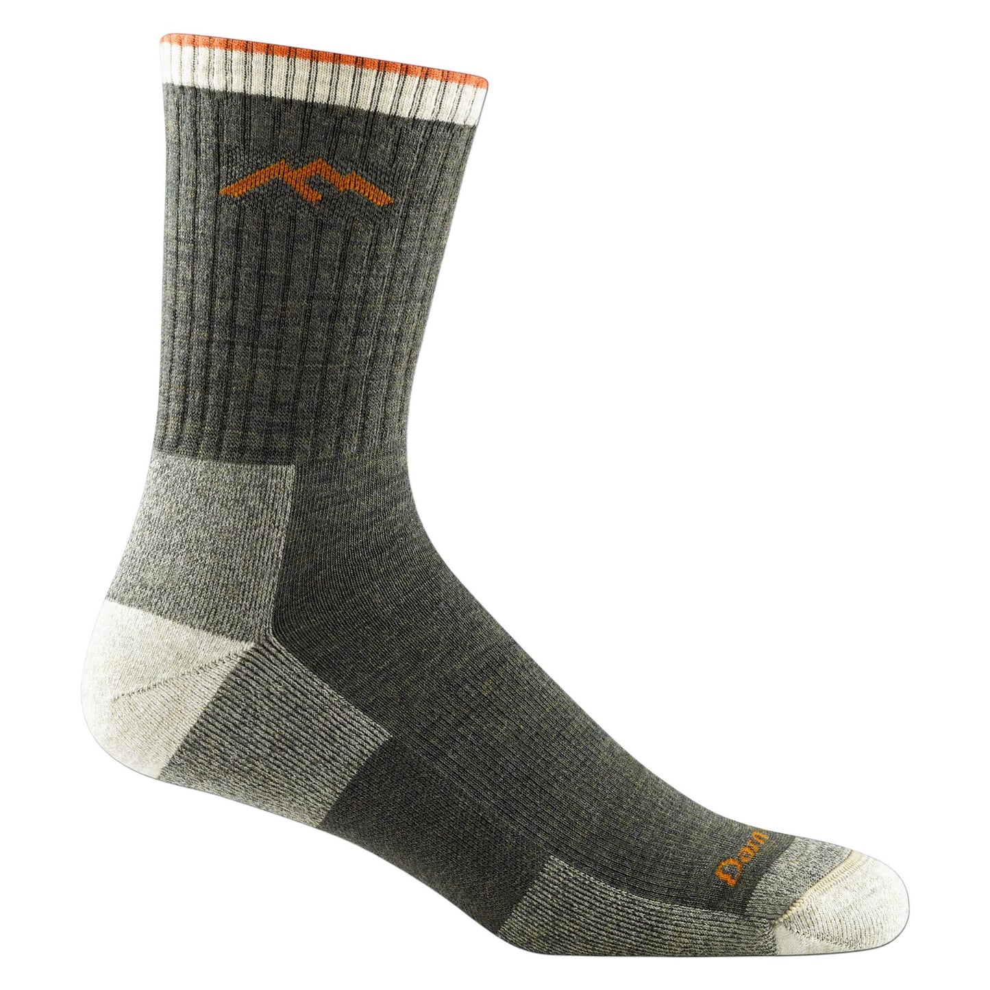 Hiker Micro Crew Sock, Merino Wool, Midweight with Cushion, Olive