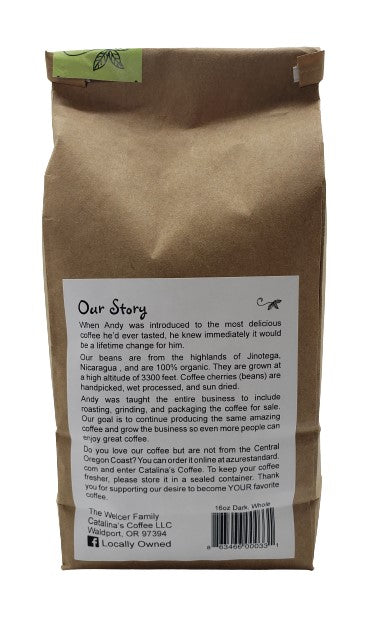Coffee, Whole Bean, 100% Arabica Dark