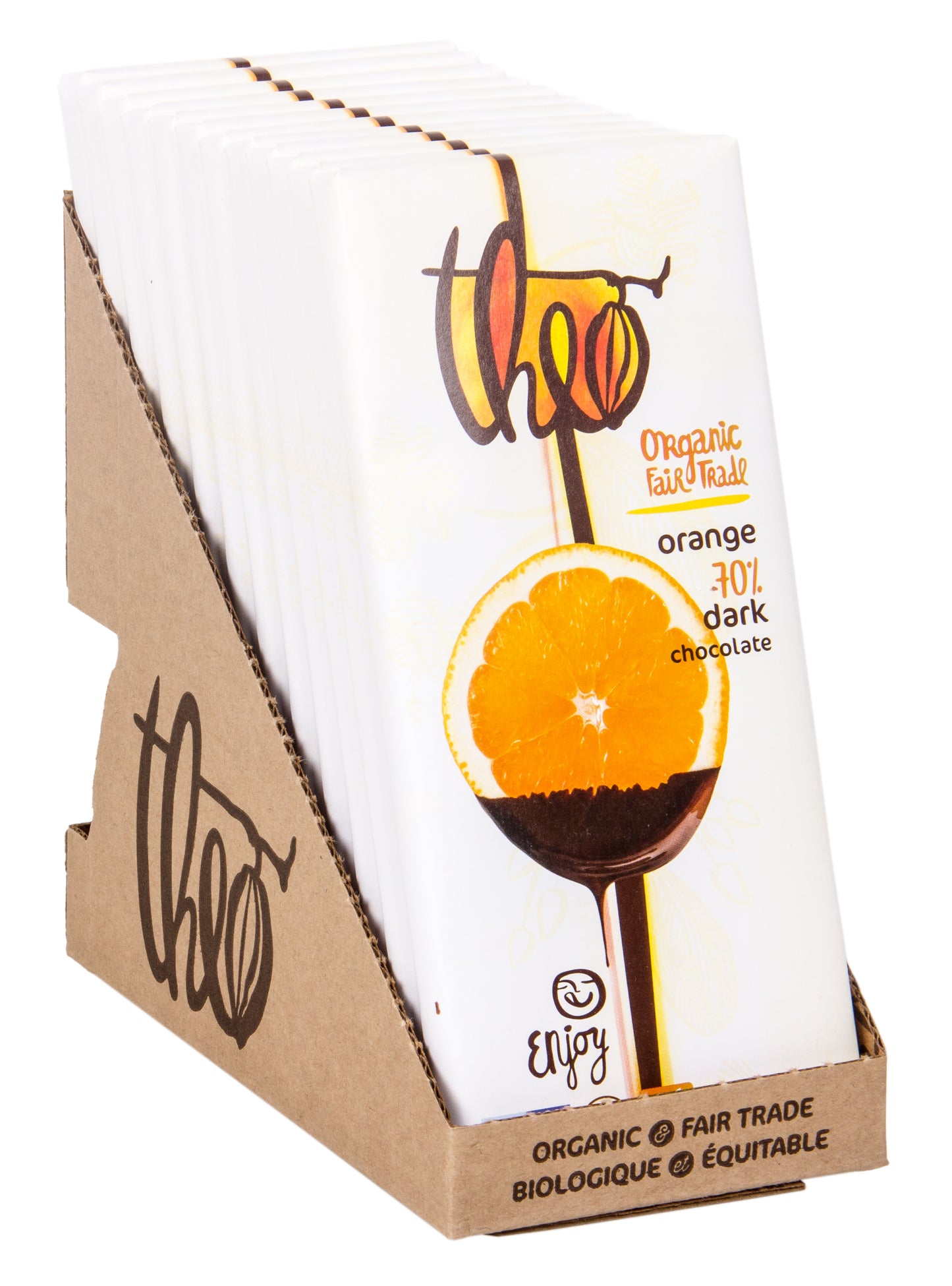 Chocolate Bar, Orange, Dark, 70%, Organic