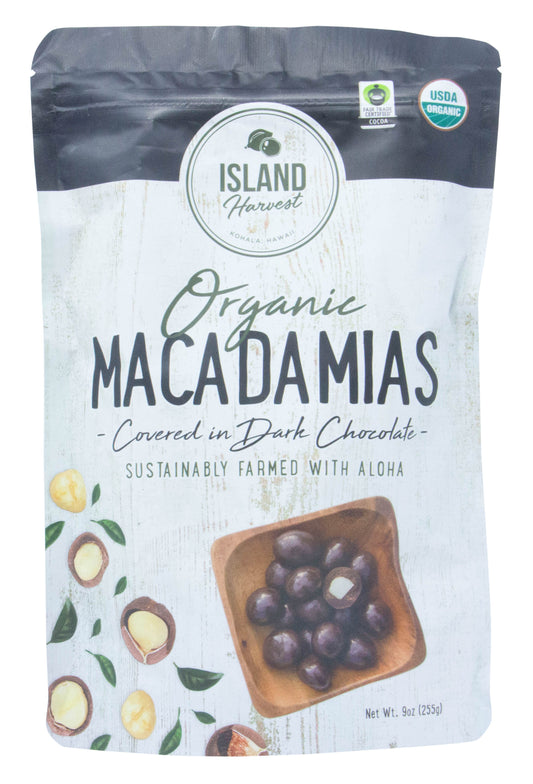 Macadamias Covered in Dark Chocolate, Organic