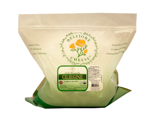 Mozzarella Cheese, Ciliegine, Cherry Size, Organic