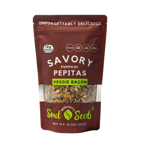 Savory Pumpkin Pepitas, Veggie Bacon