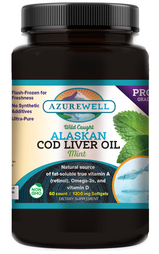 Alaskan Cod Liver Oil, Mint, Softgels, 1,200 mg