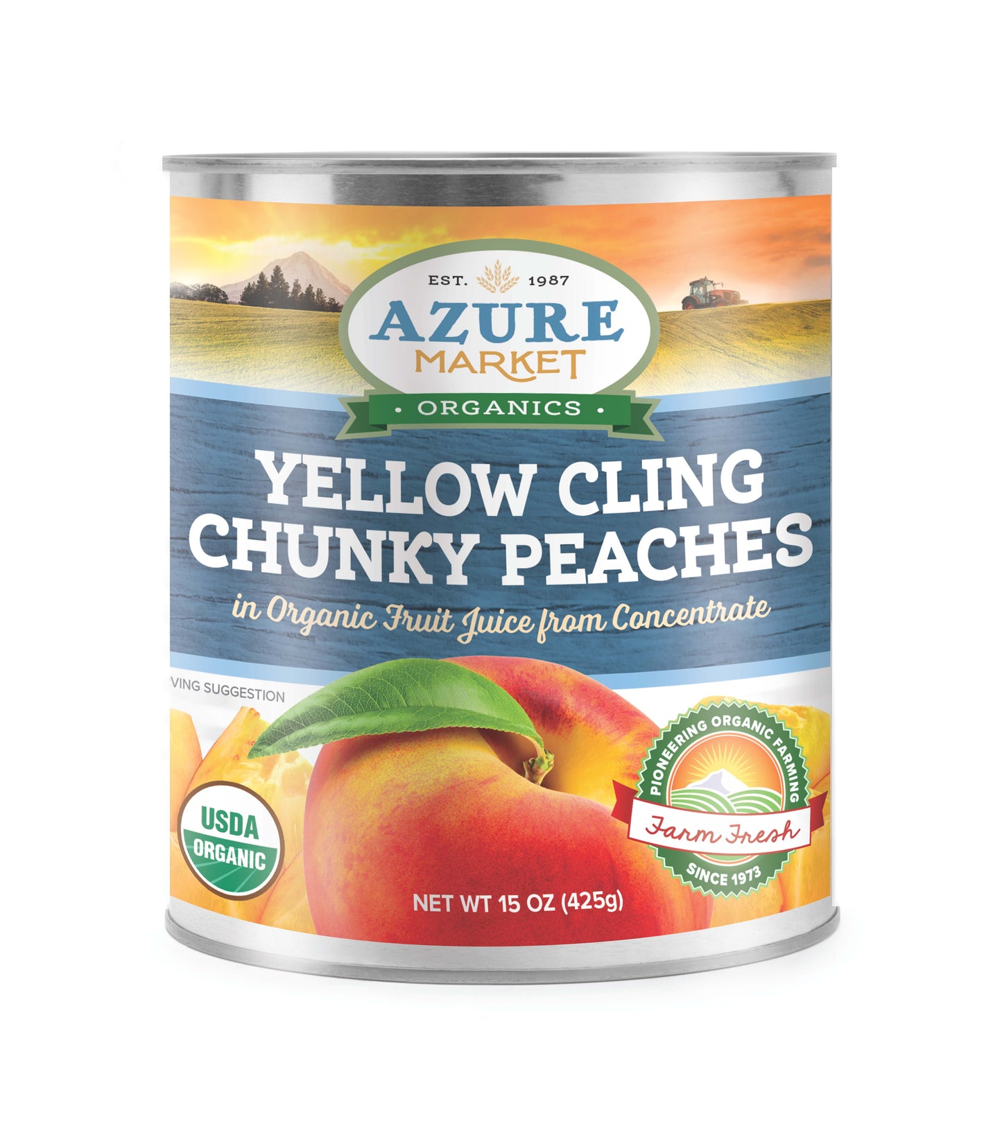 Chunky Peaches in Peach and Pear Juice, Organic