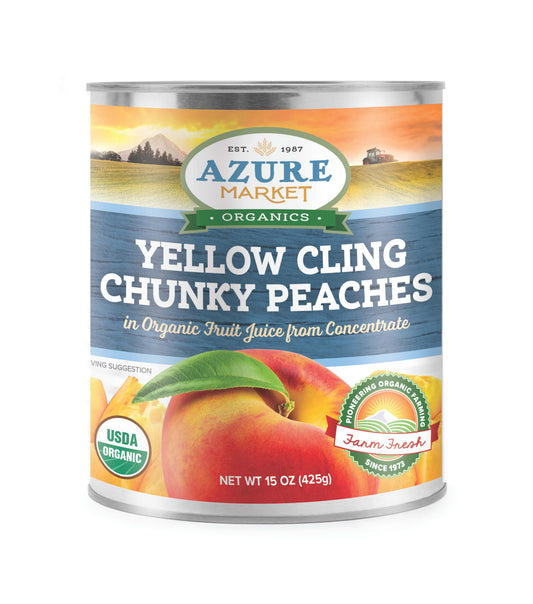 Chunky Peaches in Peach and Pear Juice, Organic