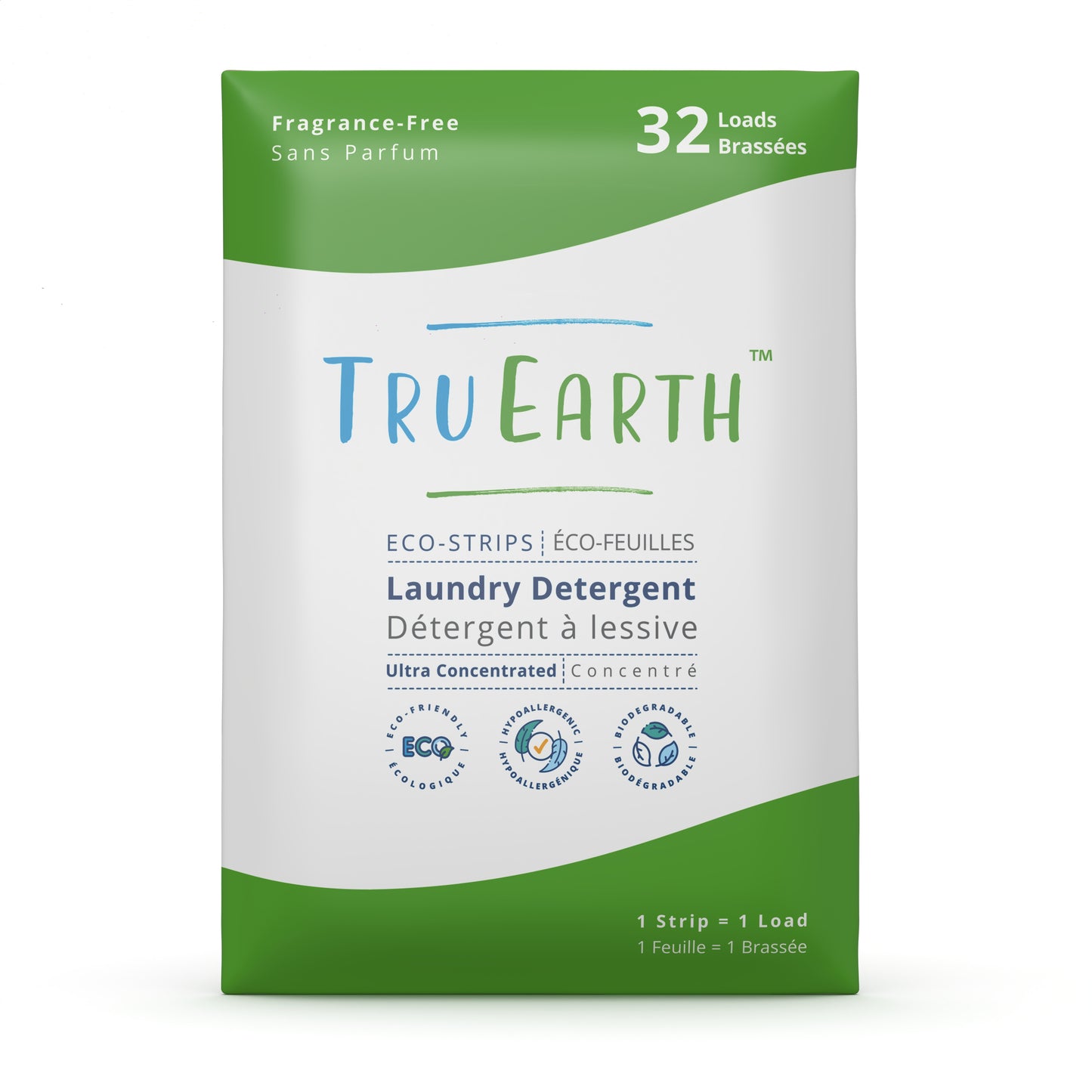 Laundry Detergent Eco-Strips, Fragrance Free
