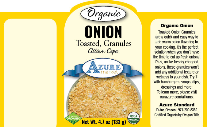 Onion Toasted, Granules, Organic