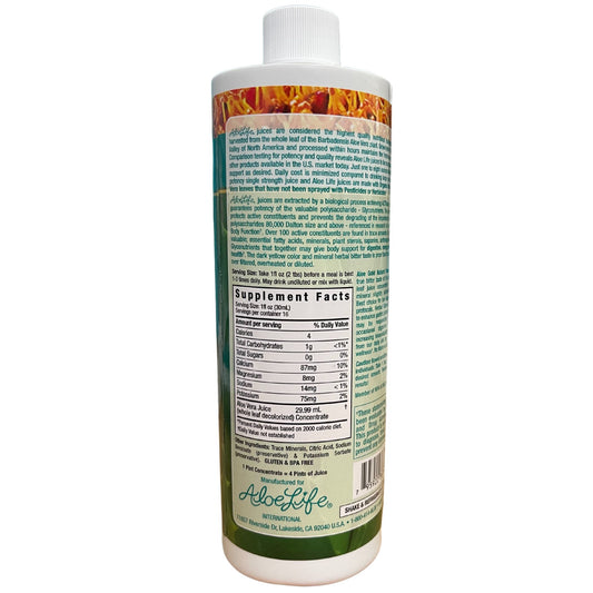Aloe Gold, Whole Aloe Vera Leaf Juice, 4x Concentrate