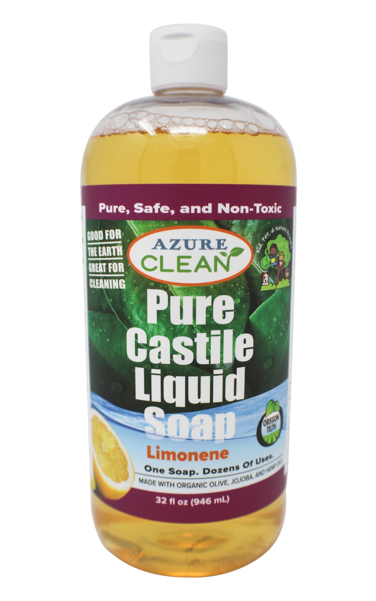 Castile Liquid Soap, Pure, Limonene, Organic