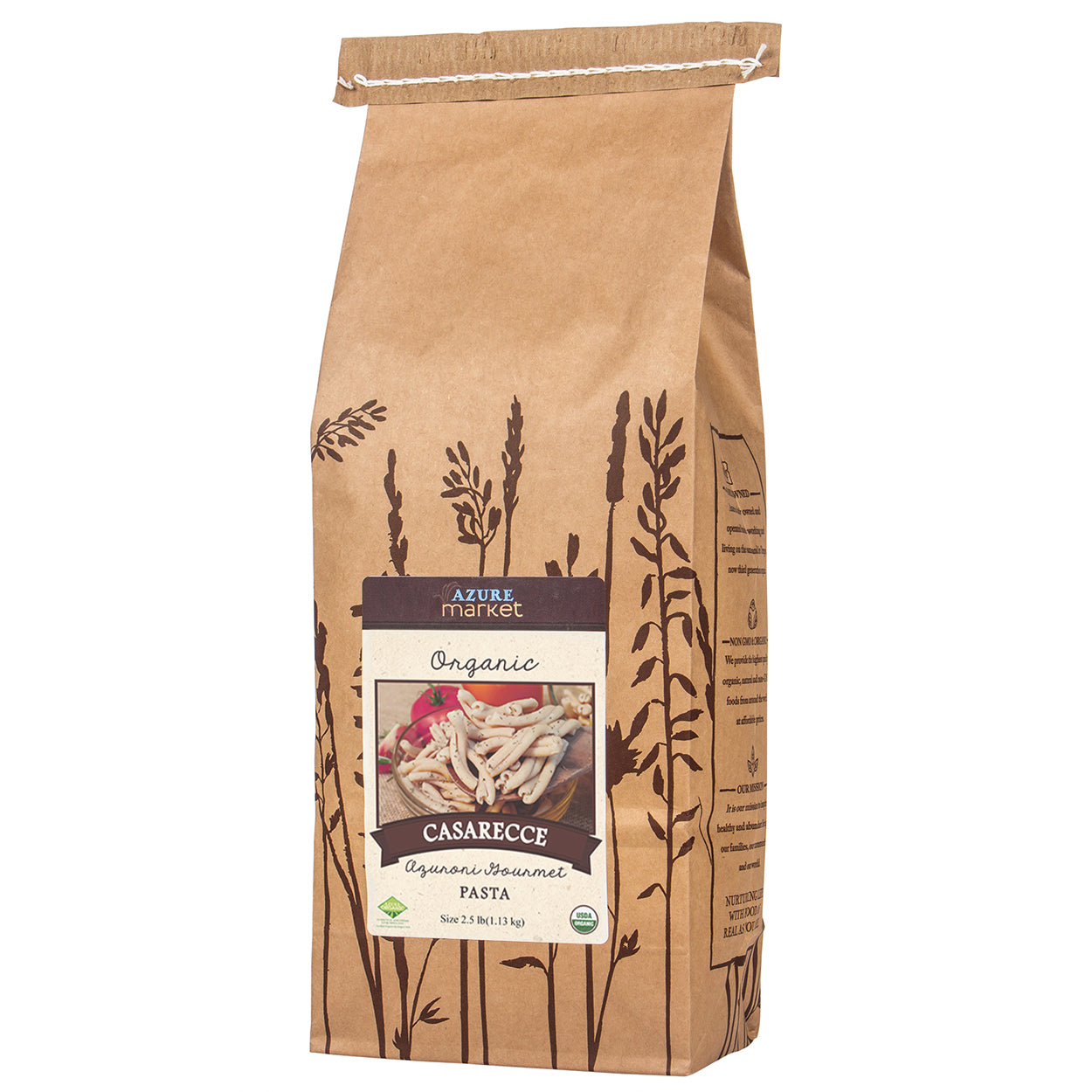 Casarecce Azuroni Gourmet Pasta, Organic
