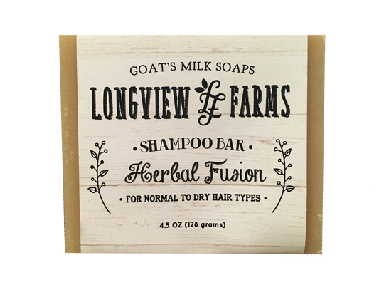 Shampoo Bar, Handcrafted, Herbal Fusion, Normal to Dry Hair, Chemical-Free