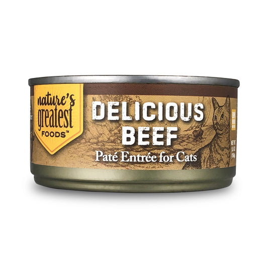 Cat Food Pate, Canned, Delicious Beef