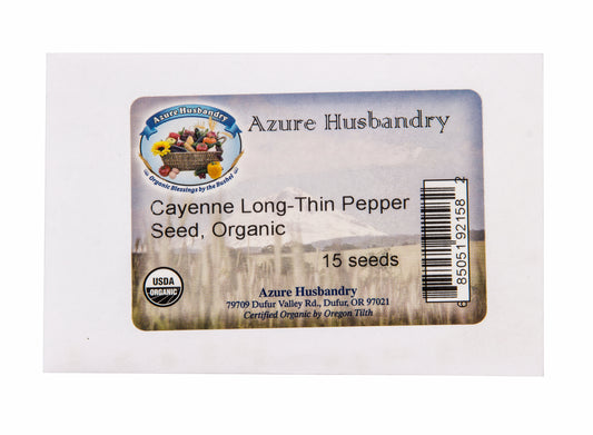 Cayenne Long-Thin Pepper Seed, Organic