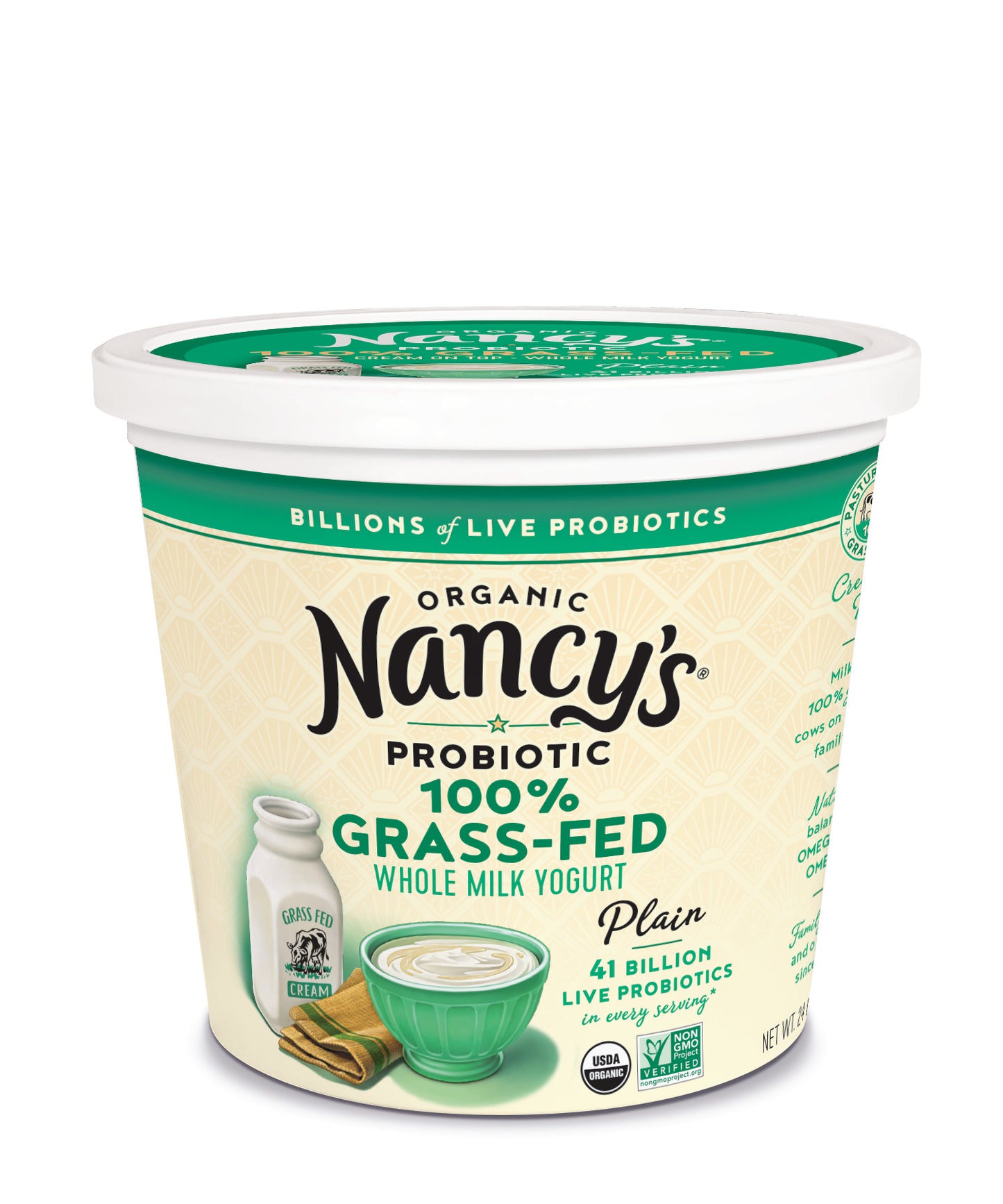 Yogurt, Plain, Grass-Fed, Organic