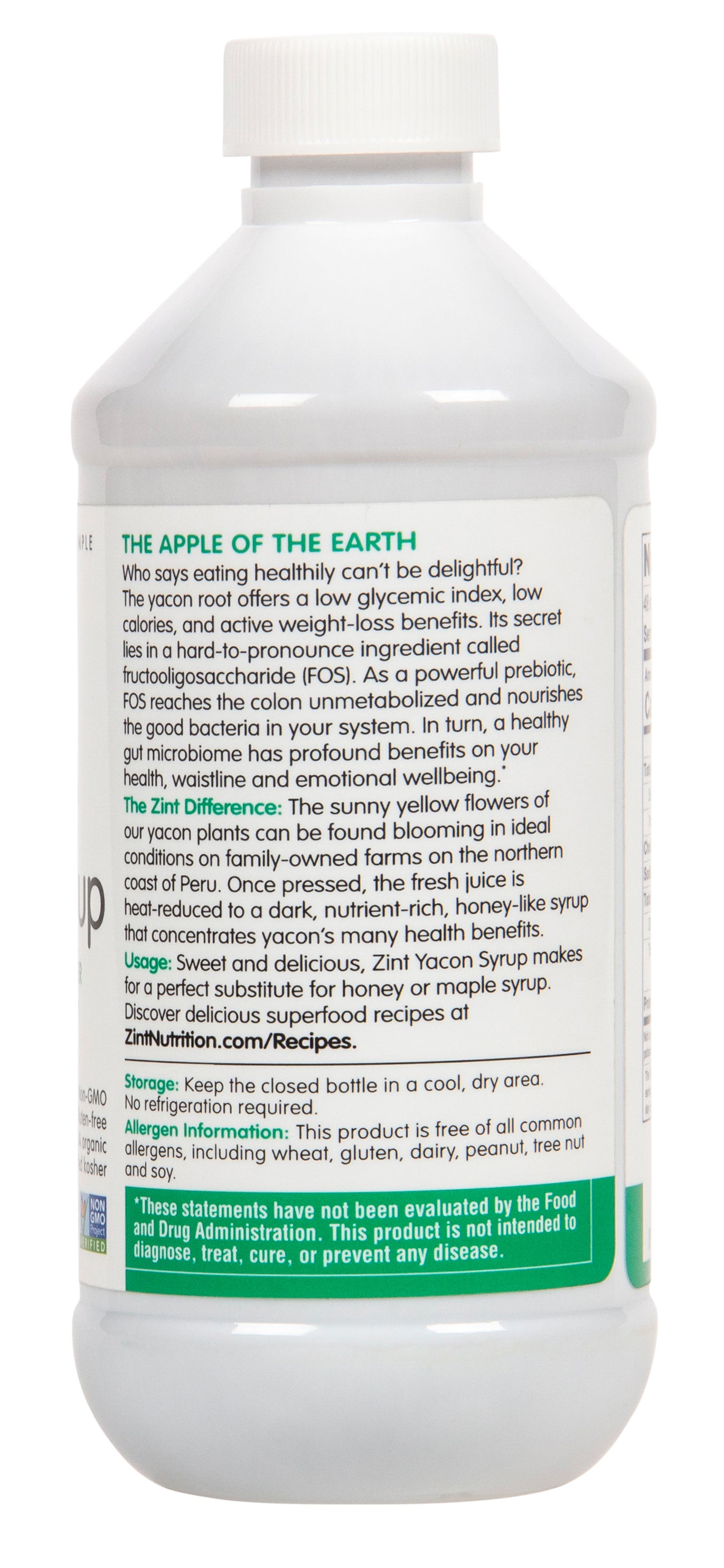 Yacon Syrup, Prebiotic Sweetener, Organic