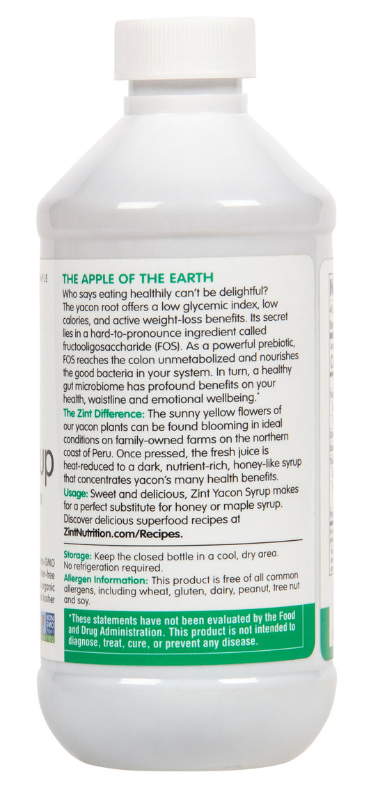 Yacon Syrup, Prebiotic Sweetener, Organic