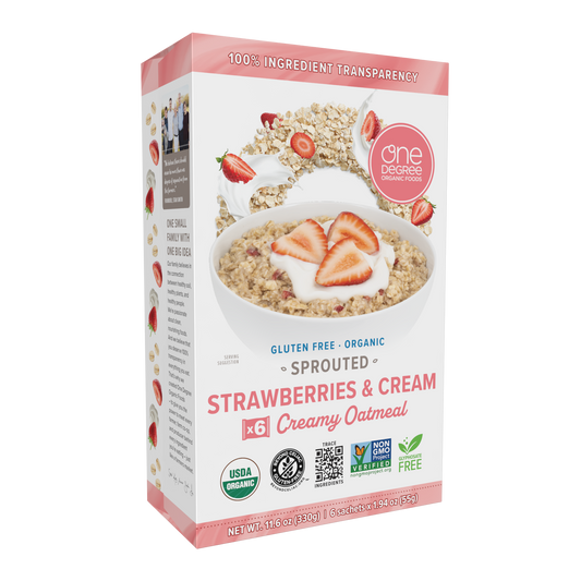 Instant Oatmeal, Sprouted Strawberries & Cream, Organic