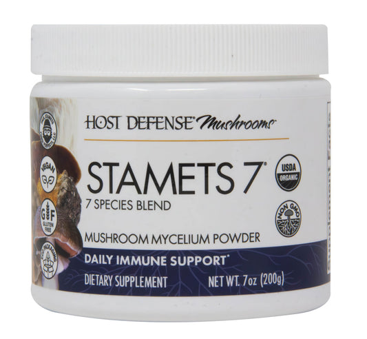 Stamets 7 Mushroom Mycelium Powder, Organic