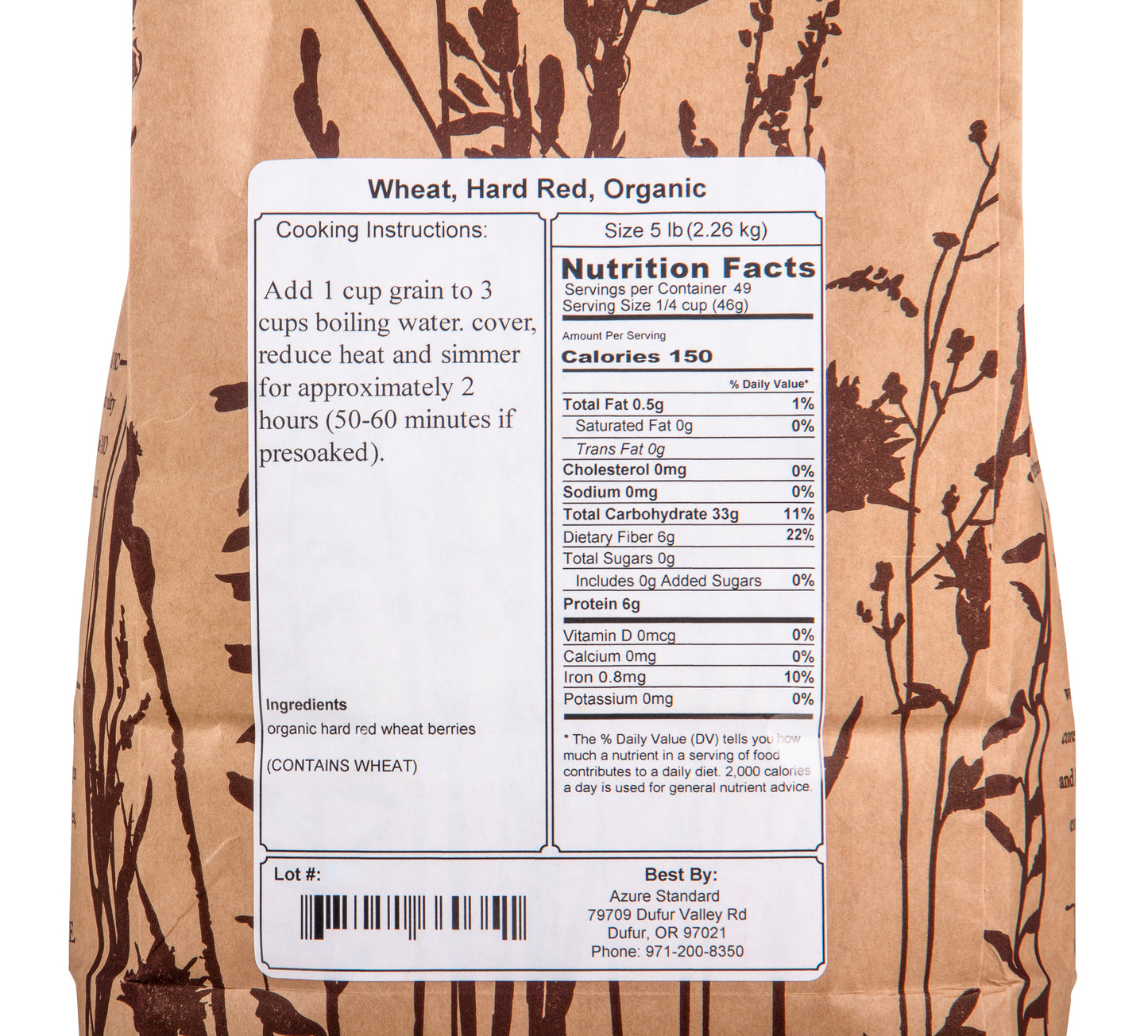 Hard Red Wheat, Organic