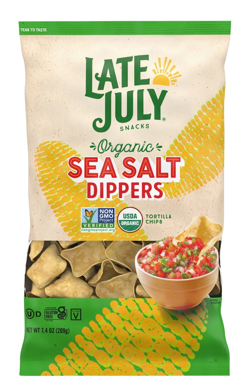 Tortilla Chips, Sea Salt, Dippers, Organic