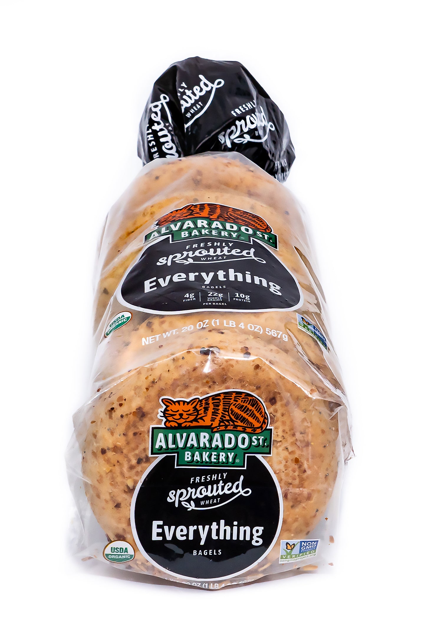 Sprout Wheat Bagels Everything, Frozen, Organic