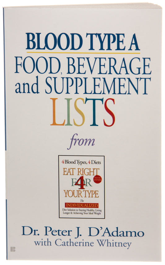 Blood Type A Food, Bev/Supplement