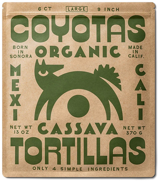 Cassava Tortillas, Large 9 inch, Frozen, Organic
