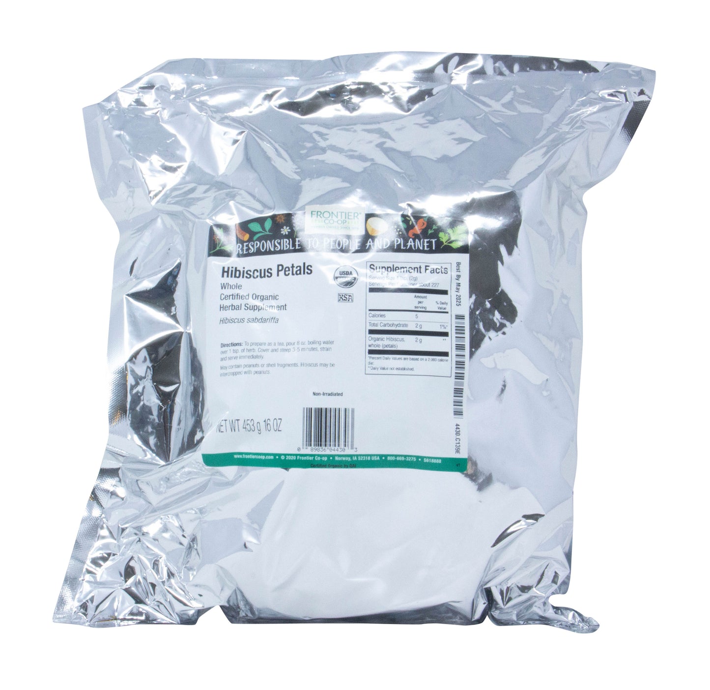 Hibiscus Flower Petals, Whole, Organic