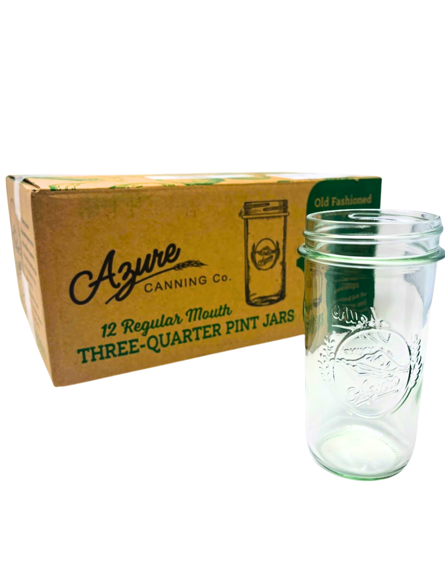 Canning Jars, Three-Quarter Pint, Regular (JARS ONLY, no bands & lids)