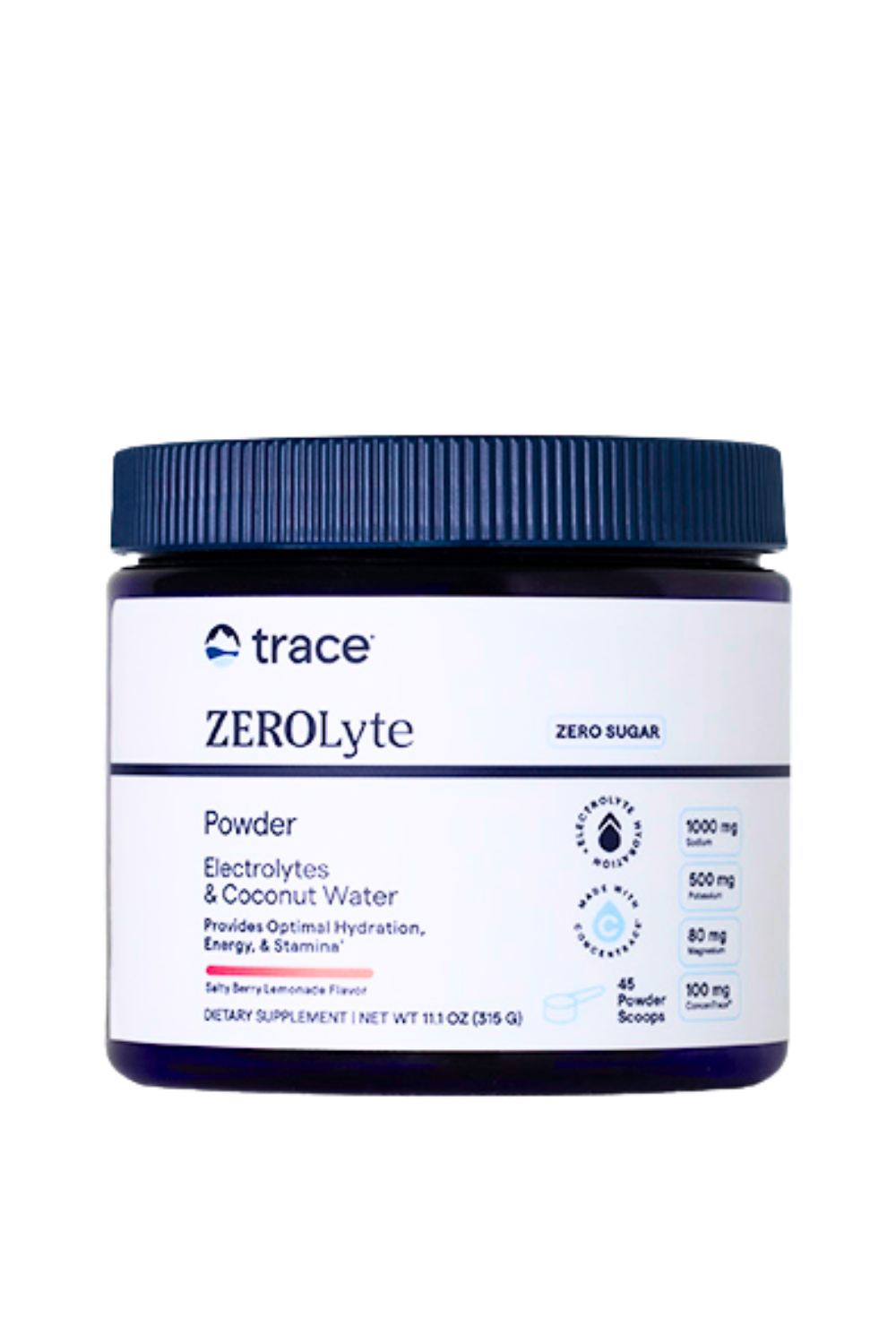 ZeroLyte, Salty Berry Lemonade, Electrolyte Drink Mix + Coconut Water