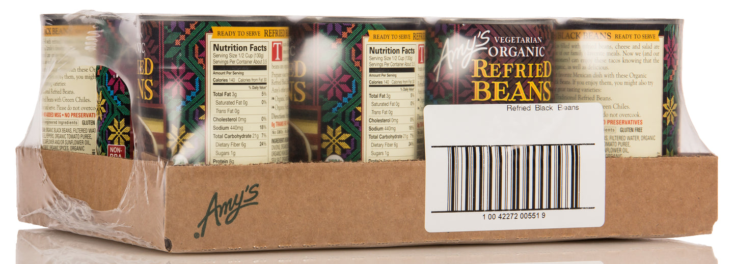 Refried Black Beans, Organic