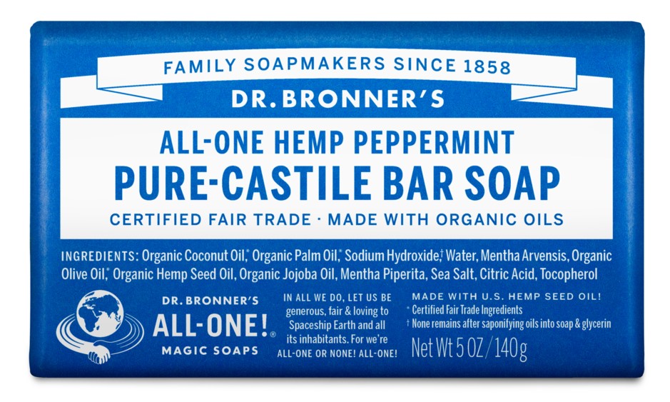 Hemp Peppermint Pure Castile Soap, Organic