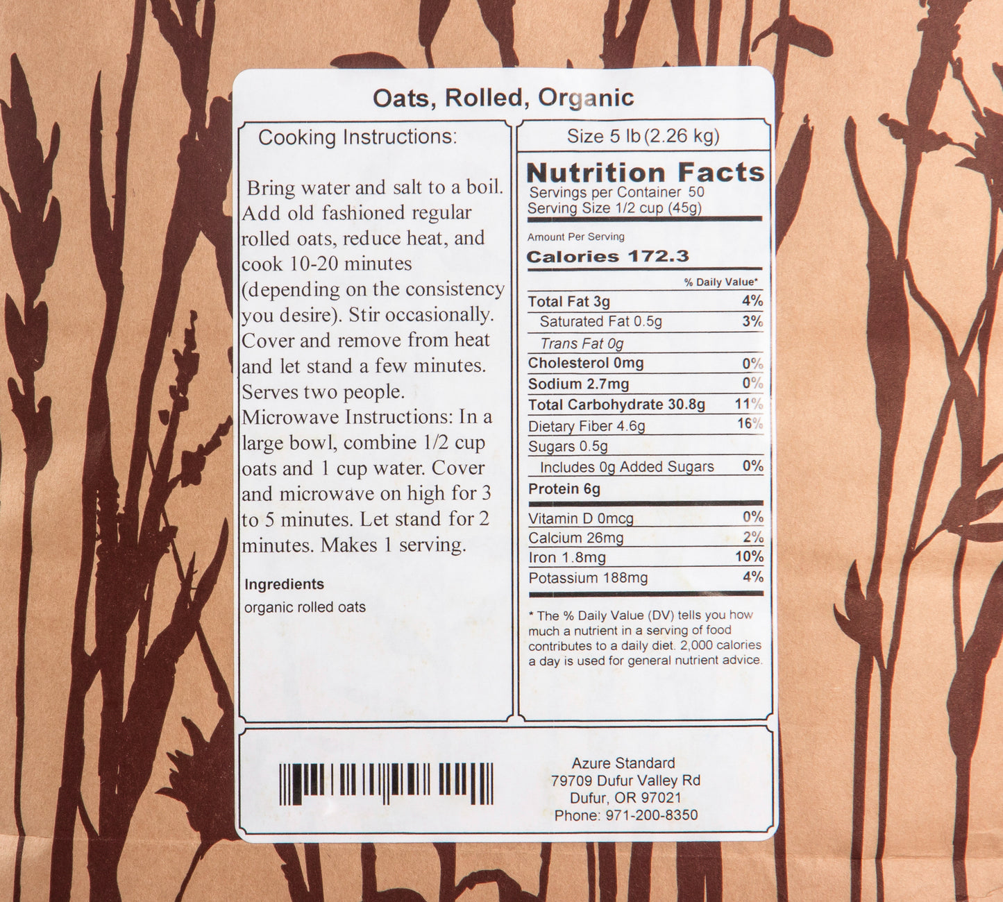 Oats, Rolled, Organic