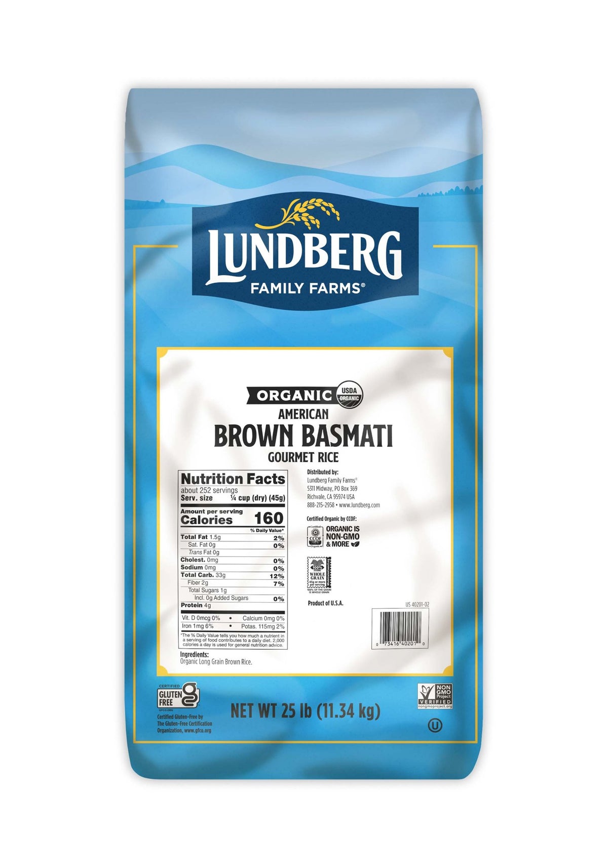 Rice, Basmati, Brown, Organic, Gluten Free