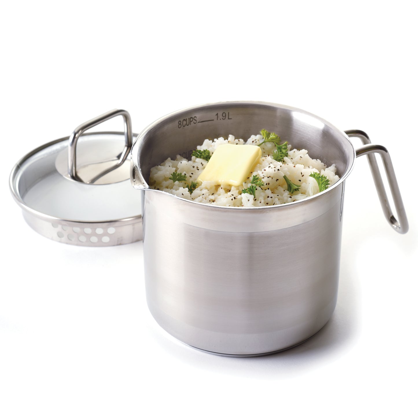 Krona Multi-Pot with Straining Lid, 8 cups, Stainless Steel