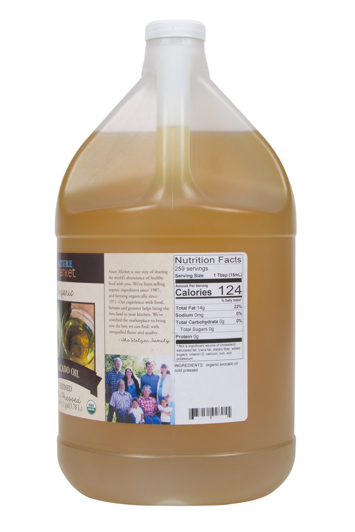 Avocado Oil, Cold Pressed, Refined, Organic