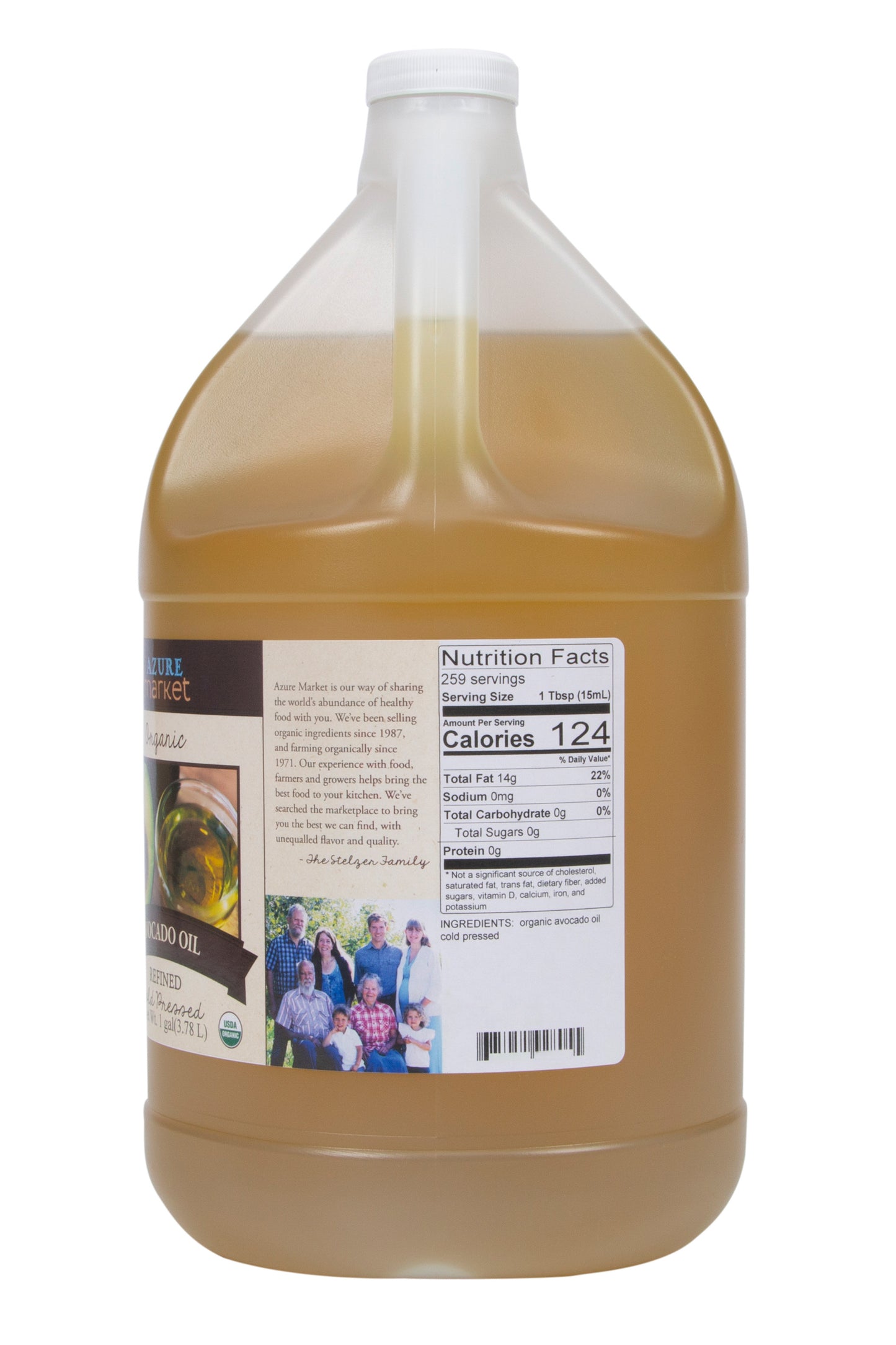 Avocado Oil, Cold Pressed, Refined, Organic