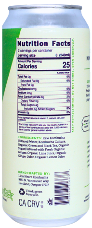 Kombucha, Ginger Squeeze, Raw