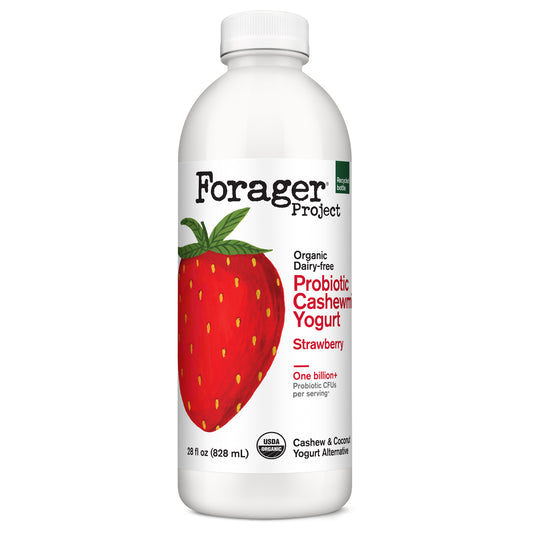 Probiotic Drinkable Cashewmilk Yogurt Strawberry, Dairy Free, Organic