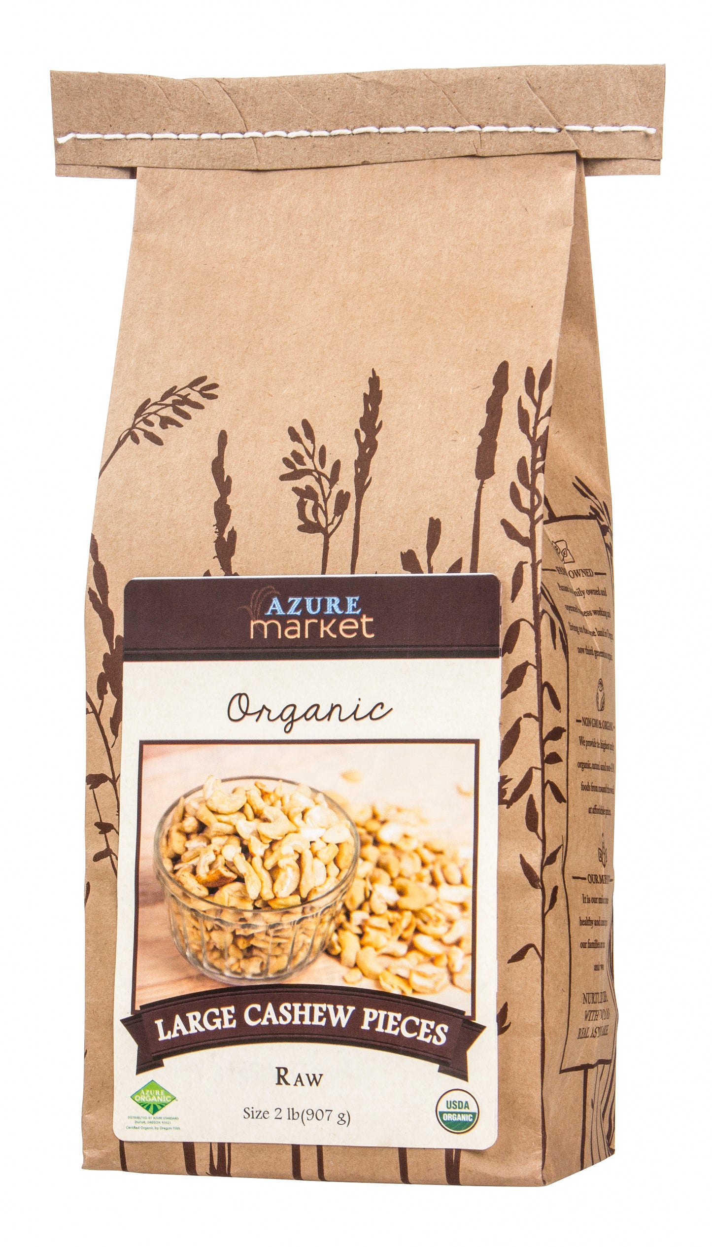 Cashews, Raw, Large White Pieces, Organic
