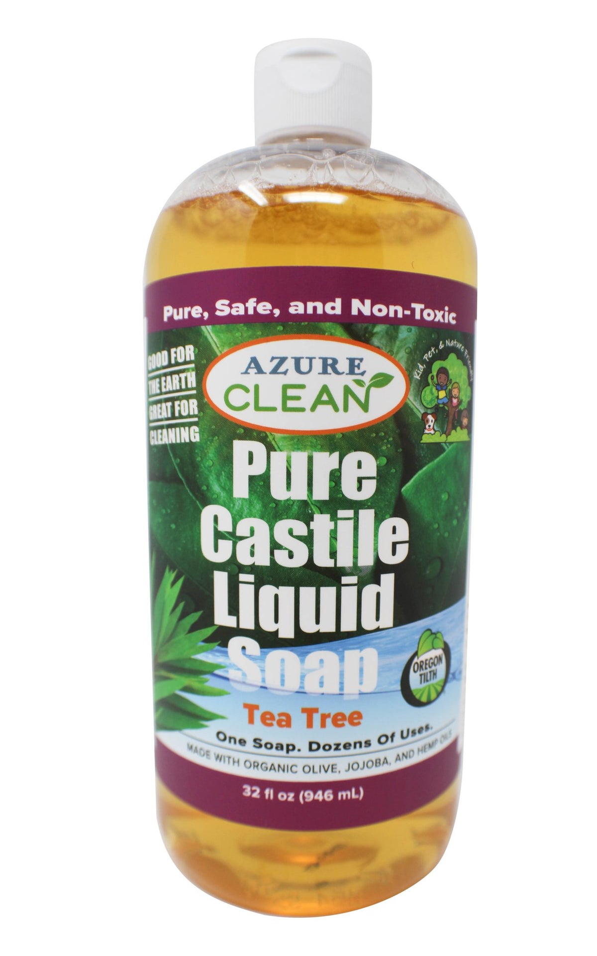 Castile Liquid Soap, Pure, Tea Tree, Organic