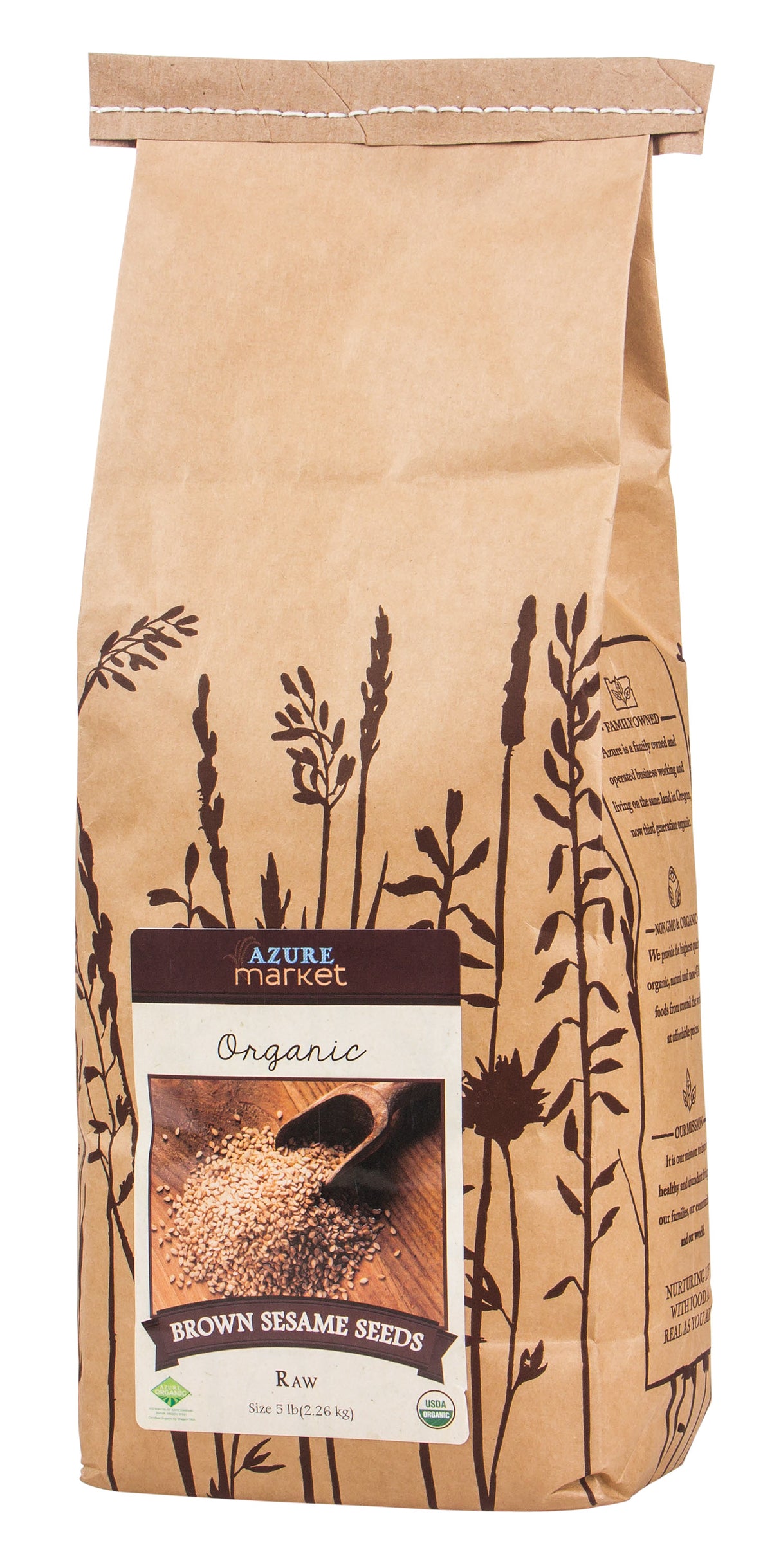 Sesame Seeds, Brown, Raw, Organic