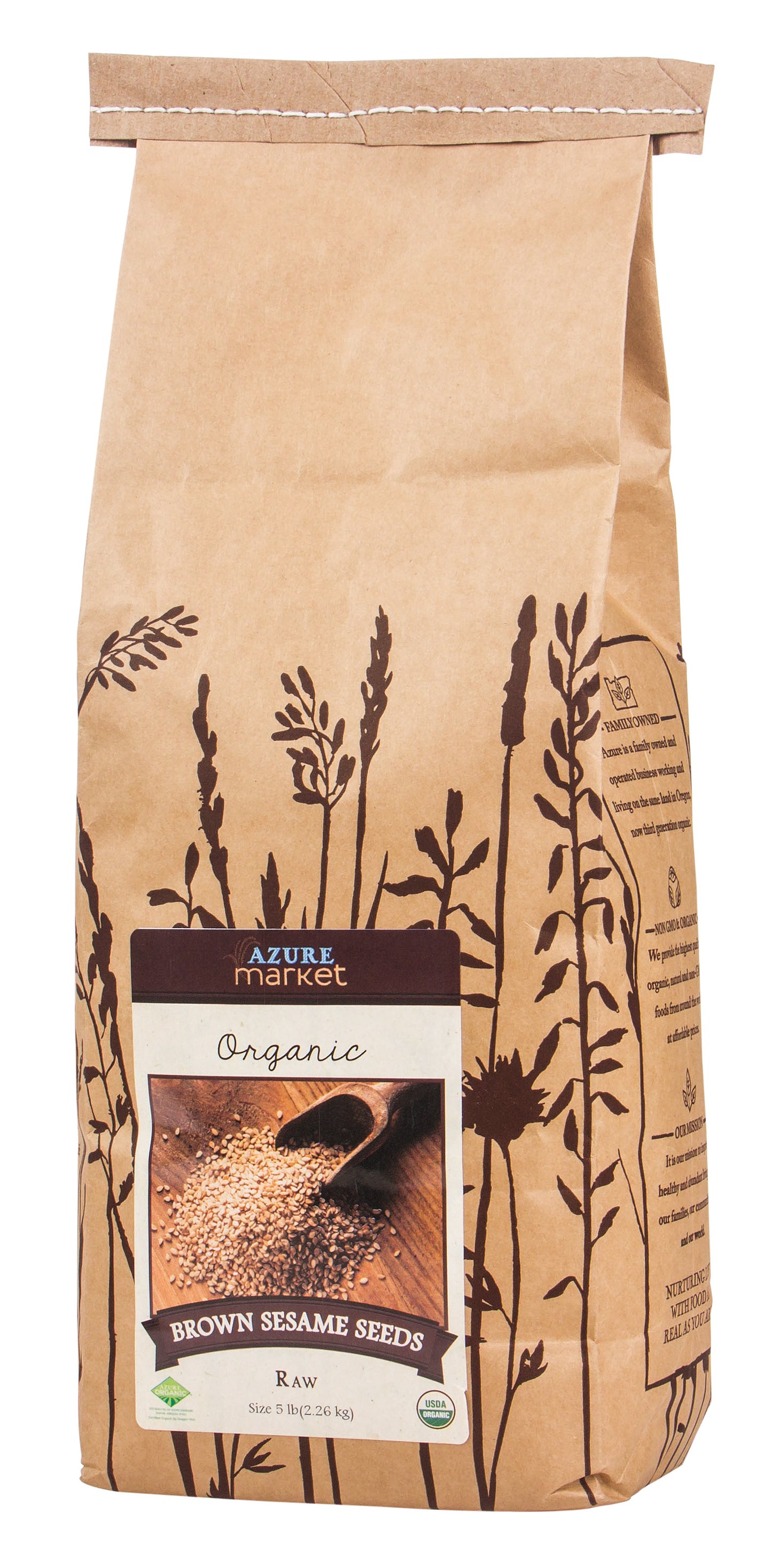 Sesame Seeds, Brown, Raw, Organic
