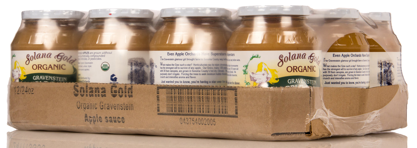 Gravenstein Apple Sauce in Glass, Organic