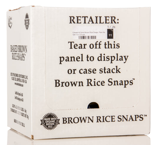 Crackers, Brown Rice Snaps, Plain, No Salt